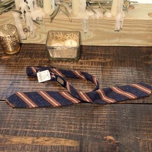 Brooks Brothers Bow Tie (Navy and Burnt Red Stripe)
